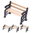 thumbnail image 1 of Miniature Park Bench Model for Doll House 4Pcs Mini Garden Chairs Model, 1 of 4