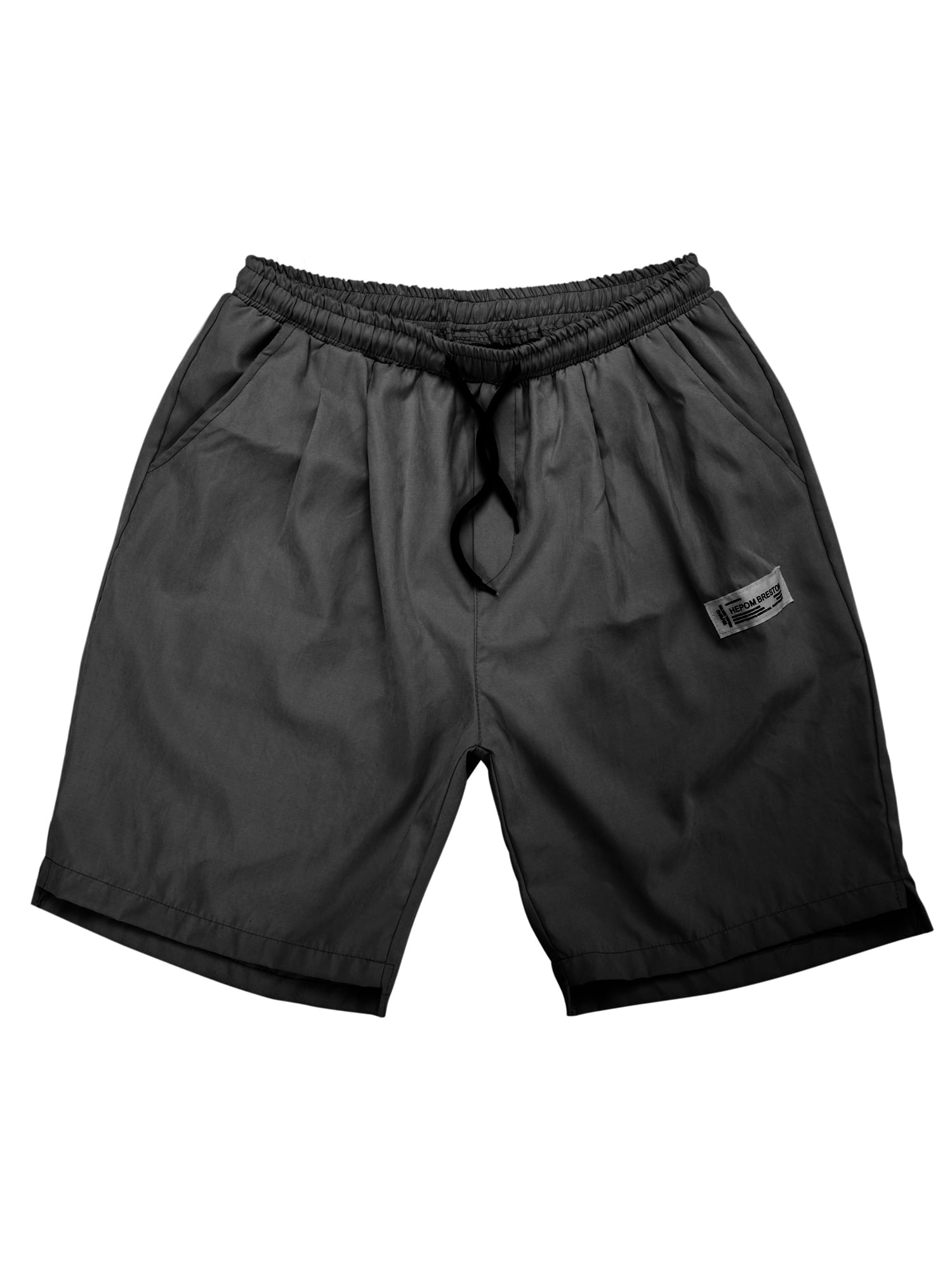 Men's Classic Fit Casual Polyester Jogger Gym Workout Short Pants with