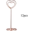 thumbnail image 2 of Numéro de Table Porte-Cartes, 12 Pack Coeur Forme Table Photo Titulaire Tableau Photo Stand Place Porte-Cartes, 2 of 4