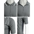 thumbnail image 4 of H2H Mens Cool Dry Compression Short Sleeve Polo T-Shirts GRAY US S/ASIA M (CMTTS278), 4 of 6