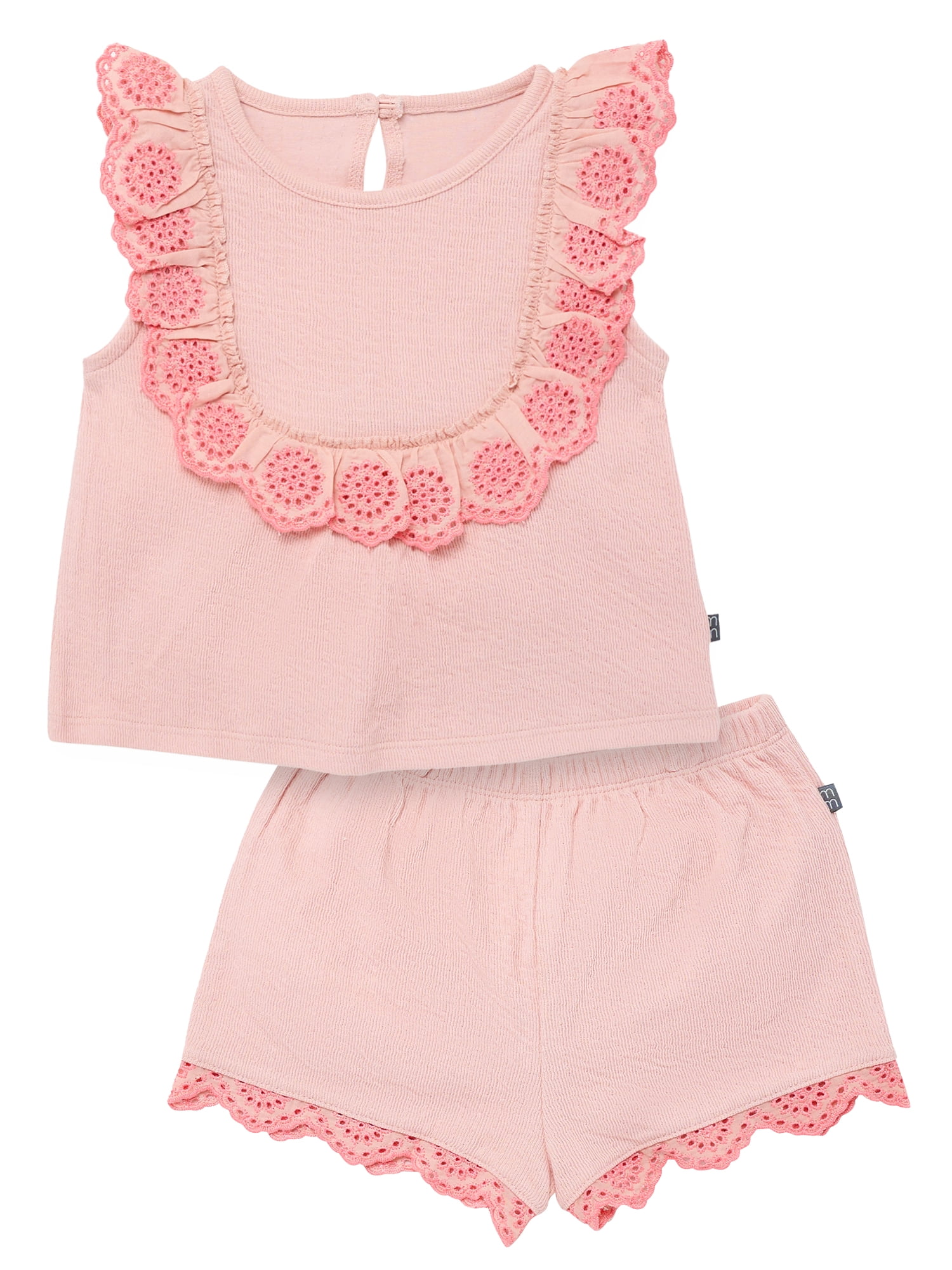 Modern Moments Toddler Girl Eyelet Ruffle Short Set, 2-Piece, Sizes 12M-5T