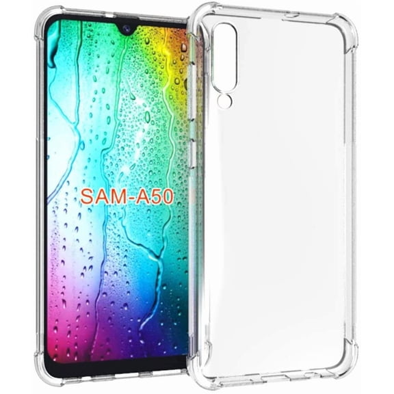 Samsung Galaxy A50 Case,  Soft TPU Crystal Transparent Slim Anti Slip Full-Body Protective Phone Case Cover for Samsung Galaxy A50(Clear Anti-Shock TPU)