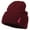 Burgundy, variant on Pink Ribbon Breast Cancer Embroidered Long Beanie - Pink OSFM