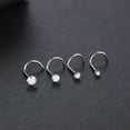 thumbnail image 4 of K-KED 12pcs CZ Zirconia Nose Stud Bone Gold Silver Stainless Steel Nostril Piercing-studs&ring, 4 of 6