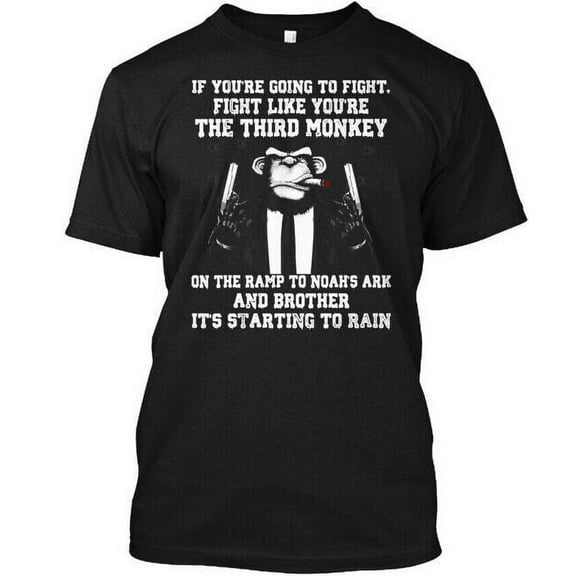 Third Monkey Ramp To Noahs Ark Brother If You're T-Shirt Made in USA S to 5XL