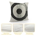 thumbnail image 4 of YINGXI  Boho Pillow Covers , Mid Century Modern Arch Sun Decor Throw Pillow Cover Decorative Boho Cushion Cover with Zipper, Black and White 22x22in, 4 of 5