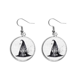thumbnail image 1 of Pluma y tinta efecto Wizard hat Halloween Pendientes pendientes de plata colgantes joyas señora Unbranded M, 1 of 3