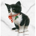 thumbnail image 2 of Cute Tuxedo Kitten Christmas Bow Women's Graphic T Shirt Tees Brisco Brands S, 2 of 5