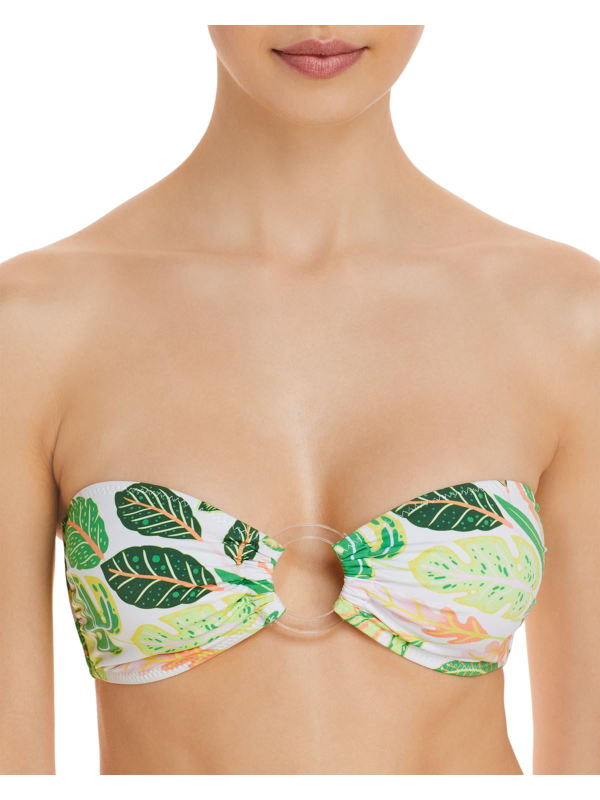 New Sugar Coast Lemon Print Womens Ruffle On Hips Bikini Bottom Size XS 