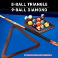 thumbnail image 6 of GSE Games & Sports Expert Deluxe Solid Wood 8-Ball Triangle & 9-Ball Diamond Billiard Pool Ball Racks for 2-1/4" Pool Balls - Mahogany, 6 of 8