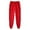 Red, variant on Women's Casual Solid Color Track Pants with Lace-up Detail and Side Pocket for Hop Workout