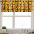 thumbnail image 3 of Ambesonne Orange Valance & Curtain, Pattern, 55"x45", Coral Black Yellow, 3 of 6