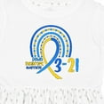 thumbnail image 4 of Inktastic 3-21 World Down Syndrome Day Blue and Yellow Rainbow Ribbon Girls Toddler Dress, 4 of 5