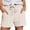 Beige, variant on Women Cotton Drawstring Sweat Shorts, Summer Casual Athletic Lounge Shorts | Loose Relaxed Fit, Lightweight Summer Shorts Great for Running, Gym Workouts And Daily Home Loungewear