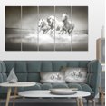 thumbnail image 1 of Horses Running Through Water - Oversized Animal Wall Art, 1 of 3