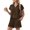 Brown, variant on Pinspark Two Piece Sets for Women Summer High Waisted Sweatsuit Short Sleeve Sweatshirt Sweat Shorts Tracksuit Lounge Sets with Pockets