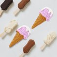 thumbnail image 3 of FELTECHELECTR 2 modelos de cono de helado, simulación de helado, postre artificial, juego de simulación, comida de cocina, juguete, 3 of 5