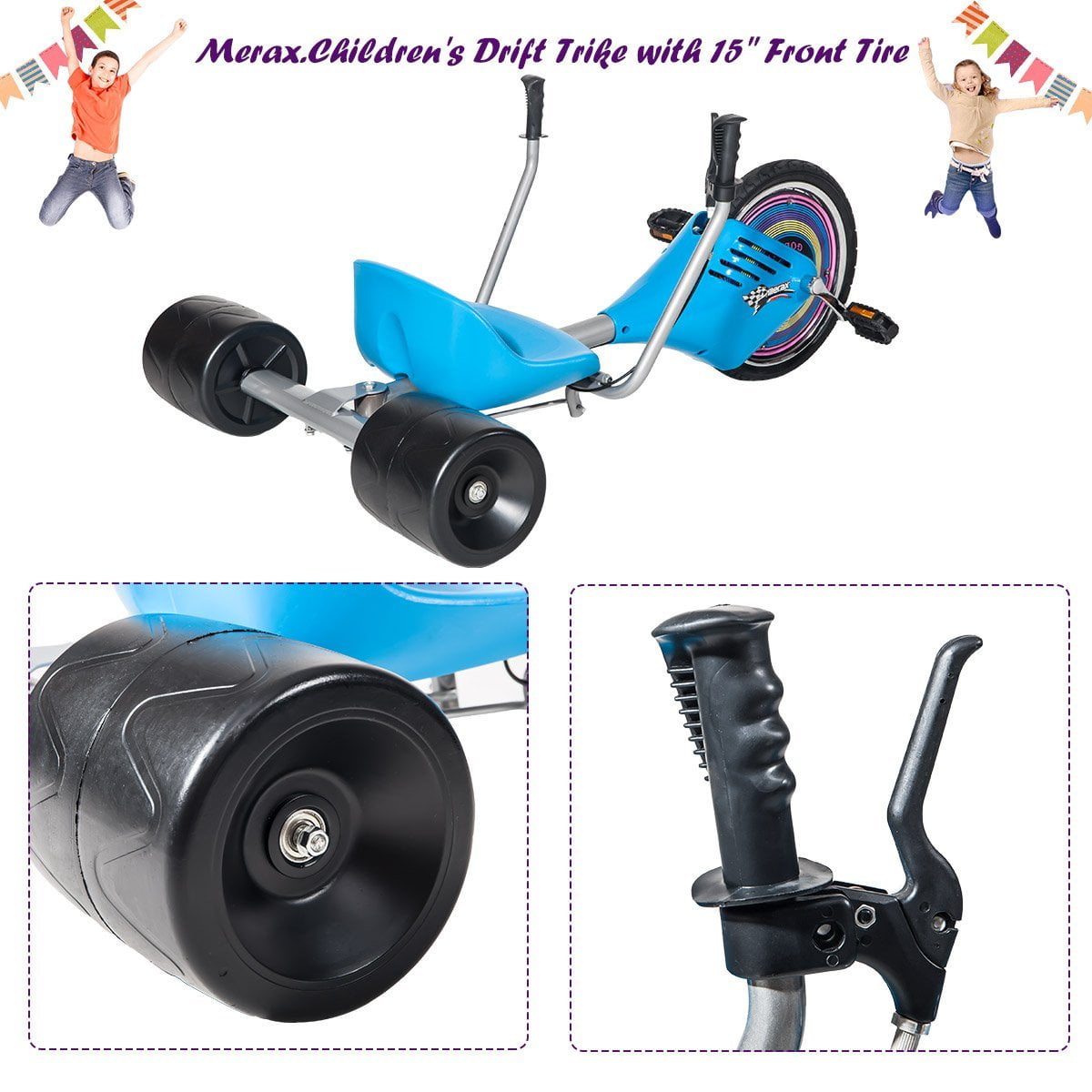 Merax Children s Drift Trike with 15