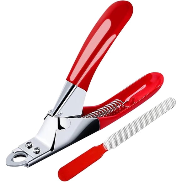 Dog Cat Nail Trimmer Kit, Pet Grooming Clippers, Claw Cutter Scissors with Stainless Steel Blades, Nail File Combo for Small Large Animals Grooming (1 SET)
