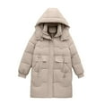 thumbnail image 4 of Women's Baggy Puffer Jacket, Warm Quilted Padded Down Coats Thick Insulated Winter Outerwear with Detachable Hood, 4 of 5