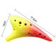 thumbnail image 2 of light pink Ocarina de 12 hoyos Ocarina de cerámica de forma elegante en Ocarina degradada Alto C, aprendizaje para principiantes, regalo de Navidad amarillo, 2 of 2