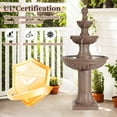 thumbnail image 5 of Haverchair Outdoor Pineapple Italian Water Fountain - 48.4" H Floor Bubbler Garden Waterfalls Fountain, 3 Tiered Cascading Freestanding Garden Fountain for Indoor, Yard, Lawn and Garden Décor, 5 of 8
