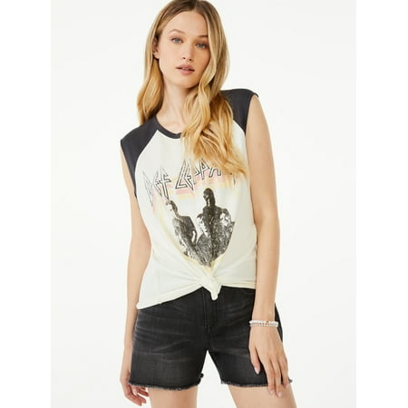 Scoop Women's Def Leppard Graphic Sleeveless T-Shirt