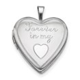 thumbnail image 1 of Sterling Silver Rhodium-plated 20mm Forever In My Heart Locket QLS315 (25mm x 20mm), 1 of 3