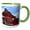 Green/White, variant on 3drose, Fushimi Inari Shrine, Kyoto, Japan, 11oz Two-tone Green Mug