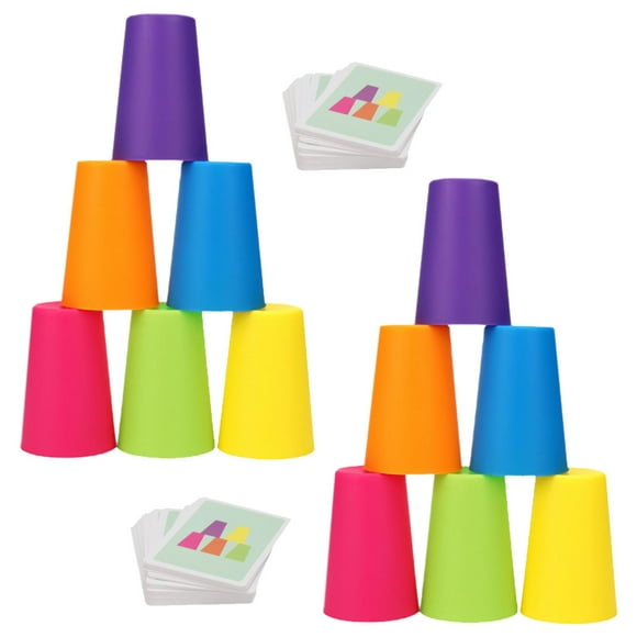 Vasos de Colores Apilables ApileCups 2Pzas 7x10cm Plástico ABS Multicolor Vasos Apilables.