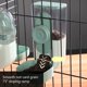 thumbnail image 4 of Dispensador de agua para comida colgante automático para perros jaula para gatos con cuenco para mascotas menta verde, 4 of 7