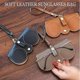 thumbnail image 2 of Soft Leather Sunglasses Bag, Leather Glasses Case Holder Portable Soft Leather Sunglasses Bag Slim Sunglasses Pouch(color:gray+khaki2pcs, 2 of 4