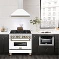 thumbnail image 5 of ZLINE 36 ZLINE Autograph Edition DuraSnow Stainless Steel Range Hood with White Matte Shell and Champagne Bronze Handle (KB4SNZ, 5 of 5