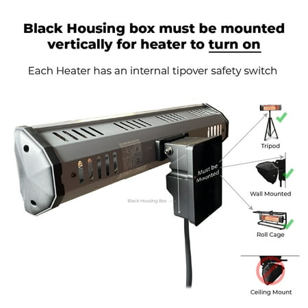 Heat Storm - 1500 Watt Electric Infrared Heater - Black