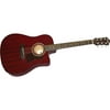 Hohner HW300CE Cutaway Dreadnought Acoustic-Electric Guitar Transparent Wine Red