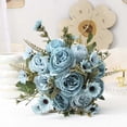 thumbnail image 2 of Fake Flower Simulation Bouquet Peony Rose Home Decoration Artificial Bouquet, 2 of 10