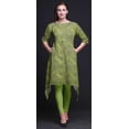 thumbnail image 3 of Bimba Kurti Asymétrique Vert à Imprimé Floral Camélia Kanjiro pour Femmes Robe d'Été Indienne Tunique Grande, 3 of 6