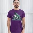 thumbnail image 3 of Tee Hunt Papasaurus T-Shirt Father's Day T-Rex Dinosaur Grandpa Funny Daddy Men's Tee, Purple, 4X-Large, 3 of 5