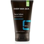 6 Pack - Every Man Jack Face Lotion and Post-Shave, Signature Mint 4.2 oz