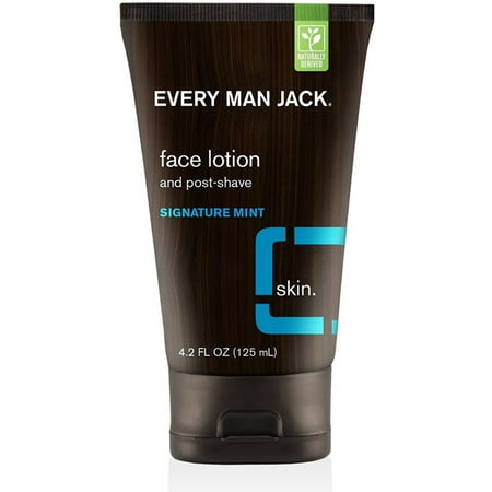 6 Pack - Every Man Jack Face Lotion and Post-Shave, Signature Mint 4.2 oz
