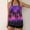 Purple, variant on Drses ‌‌‌‌‌Women's Plus Size Printed Tankini Set - Conservative Strappy Top & Swim Shorts with Flowy Cover-Up | Beach Swimwear 2025 (Sizes S-5XL)