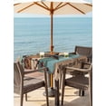 thumbnail image 3 of Outdoor Tablecloth with Umbrella Hole for Patio/Picnic/Party/Camping, Texas Star Vintage Waterproof Table Cloth Square Cover Washable, Berry Turquoise Green Brown Wooden (54"x 54"), 3 of 8