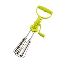 SLYNSHome Egg Beater Classic Hand Crank Style, Stainless Steel Handheld Egg Mixer Cooking Tool Kitchen Gadget