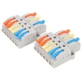 thumbnail image 4 of MasteelfCA 2pcs Quick Splice Wire Connectors Compact Electrical Wire Cable Connectors 3 in 6 out, 4 of 7