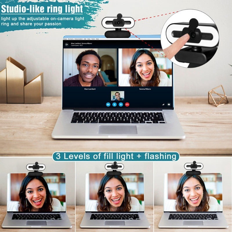 USB computer webcam 1080P 2K network monitoring 720P online class live streaming PC online broadcasting webcam auto focus,Auto focus-AF-4K