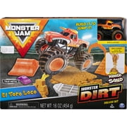 Monster Jam, El Toro Loco Monster Dirt Deluxe Set, Featuring 16oz of Monster Dirt and Official 1:64 Scale Die-Cast Monster Jam Truck