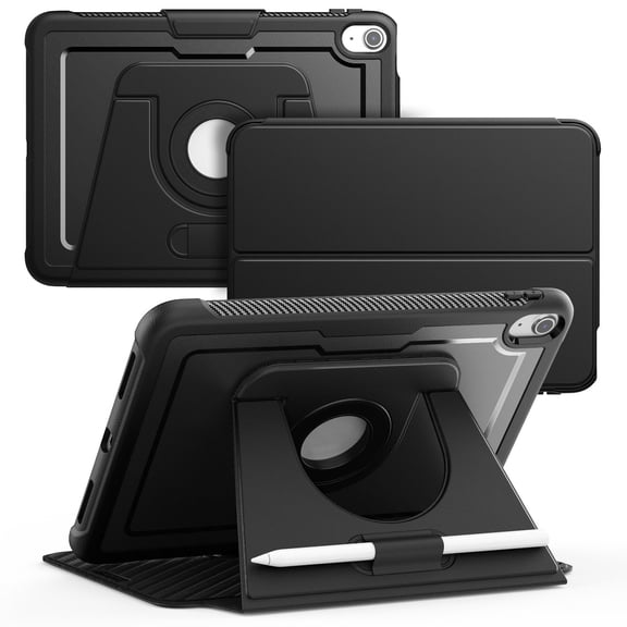 FJLBDE Case for iPad (A16) 11th Gen 2025/ iPad 10th Gen 10.9 Inch 2022, 360 Rotating Stand iPad Protective Case Cover with Auto Wake/Sleep, Black