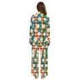 thumbnail image 3 of FORMRS Womens Pajama Set Long Sleeve Top and Pants with Pockets Soft Comfy Lounge Sleepwear, Sizes S-2XL, Green Checkered Daisy, 3 of 7