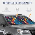 thumbnail image 5 of Uemuo Vibrant Rainbow Parrot Fantasy Printed 2 PCS Car Windshield Sun Shade, Auto Sun Heat and UV Rays Blocker, Foldable Automotive Front Window Sunshade Protector, 5 of 7