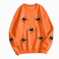 thumbnail image 6 of NOLDARES Halloween Sweatshirts for Women Spider Sweater Cute Spooky Shirt Fall Winter Spooky Pullover Tops,Orange,S, 6 of 6